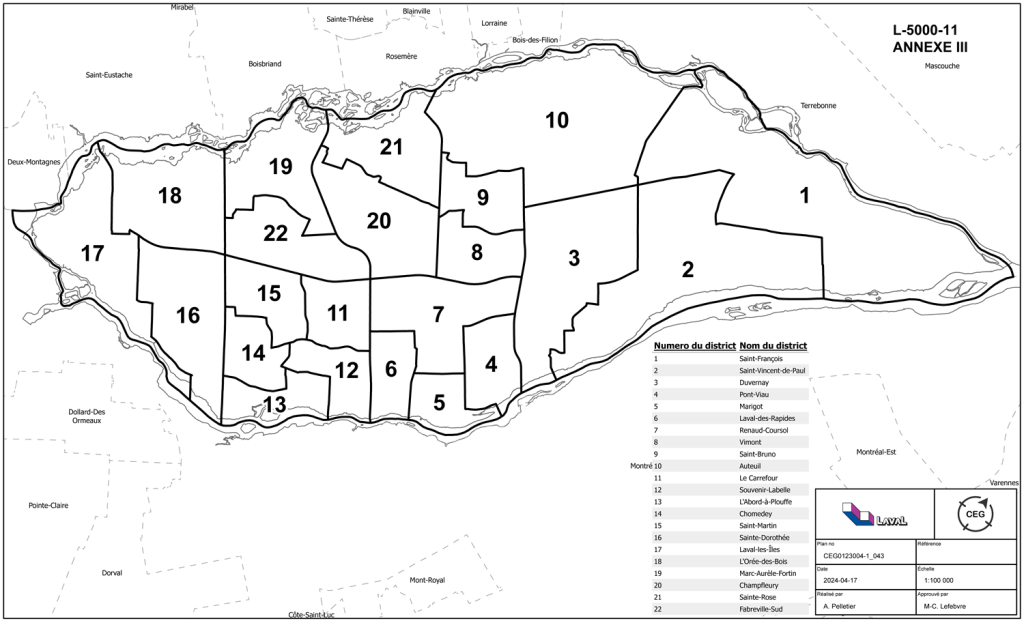 Carte électorale Laval Média Laval